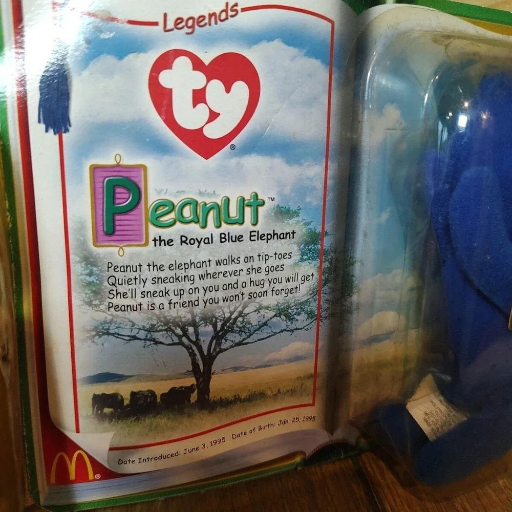TY Teenie Beanie Babies Chilly Peanut Elephant Humphrey Camel RETIRED McDonald‎
